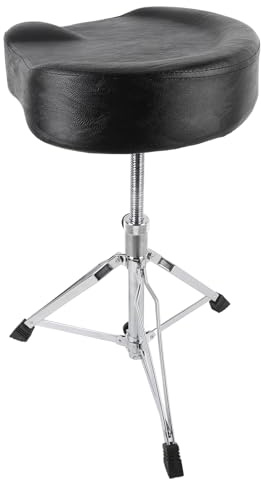 Drum Throne, Trumpall 44-63 Cm Höjdjusterbar Vridbar Trumstol Vadderad Dubbla Stöd Halkfria Fötter Trumpall för Vuxna Nybörjare Trummisar