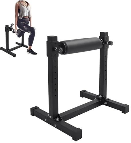 Support de squat, réglable, 9 niveaux, capacité de charge 200 kg, support bulgare divisé, 612 x 567 x 673 mm, noir