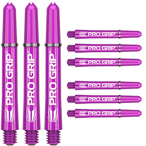 Target Darts 3 x Conjuntos de Morado Pro Grip Eje Intermedio - 9 in Total