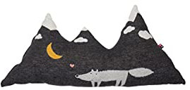 David Fussenegger - Kissen, Dekokissen - Wolf - Mischgewebe - anthrazit - 70 x 35 cm