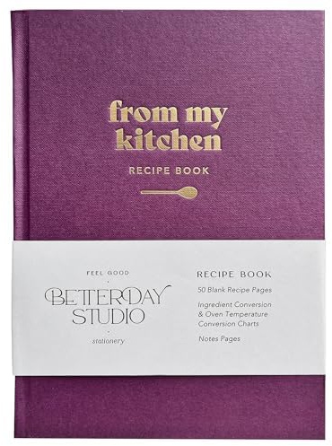 From My Kitchen - Libro di ricette vuoto per le proprie ricette, diario di ricette, quaderno personalizzato per scrivere il proprio diario alimentare o diario di pasticceria, libro di ricette fai da