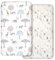 2 Pack Cot Sheets 100% Microfiber- Breathable, 120 x 60cm Cozy and Lightweight Cot Fitted Sheets, Oeko-tex100, Fits All Bassinet Mattress Shapes, Hourglass, Crib Sheets for Oval (Tree)