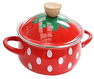 Casserole - Cast Iron Dish Braiser Pan with Non Stick Enamel Coating, Signature Style Stew Pot, Red