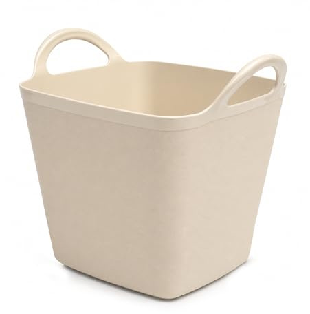16L Multipurpose Heavy Duty Flexi Tub, Flexible Storage Bucket Home Garden | Laundry, Kitchen Bucket | Taupe