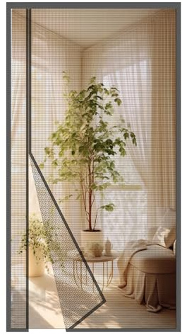 MAGICDOOR Magnetiskt myggnät 130 x 215 cm – glasfibergrå