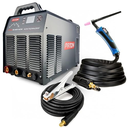 PATON ProTIG 315A AC/DC TIG Welder Pulse Welding Machine HF 400V Aluminium | WAM configuration, earth lead included, no welding accessories, 2T/4T control, foot pedal support, 3 memory programmes