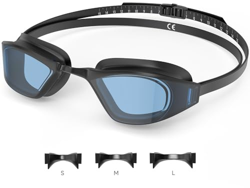 Findway Racing Swimming Goggles,Anti-Fog,Leakproof,Replaceable Nose Bridge,Goggles Suitable for Swimming Practice Training Competition Leisure for Men and Women