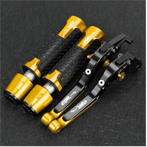 Joystick Moto para H&Onda CBR600RR CBR 600RR CBR600 RR Empuñaduras De Moto Palancas Embrague Freno Puños Manillar Extremos(Gold)