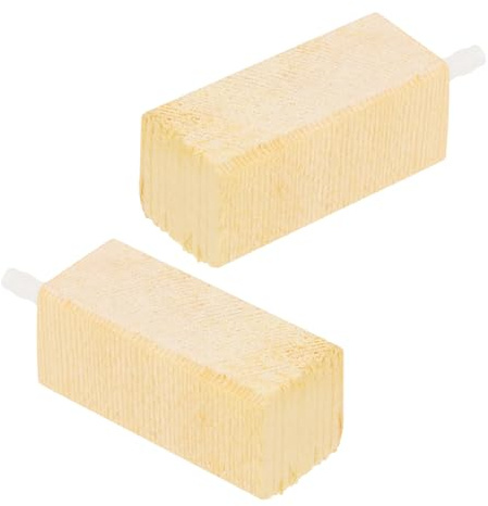 SUPVOX Piedra Difusora de Aire para Pecera de Madera 2 Piezas para Protein Skimmer, Ligera y Diseño Simple para Acuario de Agua Dulce y Cultivo Hidropónico