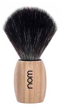 nom - Rasierpinsel - OLE Serie - Synthetische Faser Black Fibre - Eschenholz natur