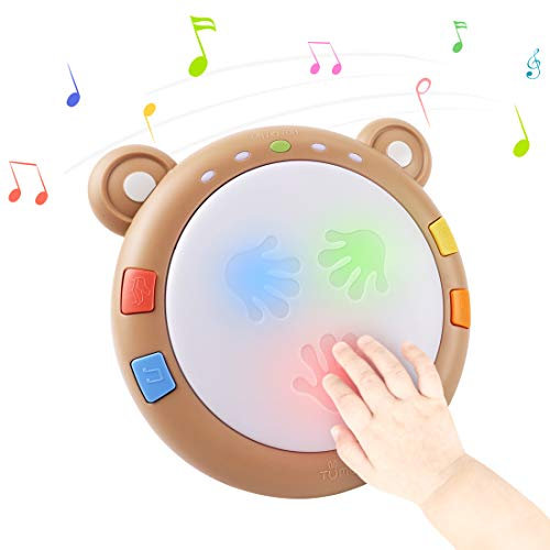 tumama Baby Musical Elektronisches Spielzeug,Baby Musik Trommel Musikinstrumente Sensorisches Spielzeugmit Licht und Sound,Musikspielzeug Geschenk für Kleinkinder,Jungen,Mädchen 18M+