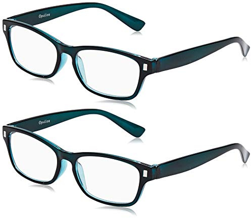 The Reading Glasses Company Gafas De Lectura Aguamarina Lectores Valor Pack 2 Hombres Mujeres Rr77-Q +3,00 2 Unidades 58 g