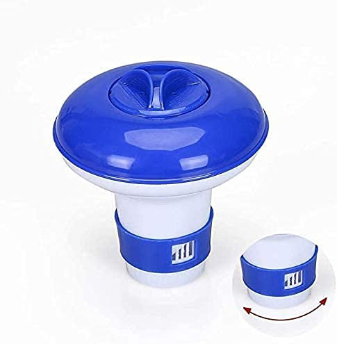 M.Q.L. Dispensador Flotante de Cloro químico de Cloro, Flotador de bromo de Cloro químico para Piscina, Jacuzzi, SPA, Solo dispensador, 13 x 13,5 cm, 250 g de Capacidad