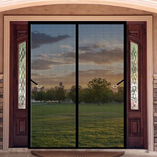 Kit Zanzariera Per Finestra Grande 80 x 240 cm Anti Zanzare Calamite Tenda Non Richiede Perforazione Tenda Anti Zanzare Insetti Zanzariera Porta Finestra, Nero