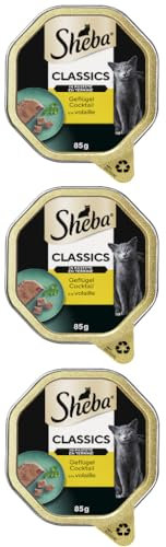 SHEBA Schale Classics in Pastete mit Geflügel Cocktail 3 x 85g