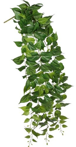 Briful Künstliche Hängepflanze Kunstpflanze Pothos Scindapsus, 130CM Hängende Dekopflanze Grün Blätter Girlanden für Vierwand Party Hochzeit Haus Garten Wanddekoration