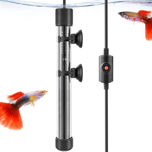 PYPABL 400W Thickened Glass Aquarium Heater, Upgraded Fish Tank Heater with External Controller, Fish Tank Thermostat Heater for Seawater/Fresh Water 150-400L