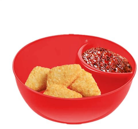 Cuencos para servir aperitivos antiempapado divididos | Cuenco para cereales con diseño apilable, combinación de sopa y sándwich, cuencos para pan para fiestas y cocinas