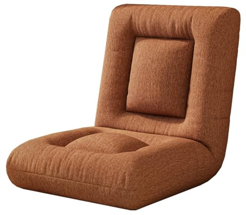Fällbar Soffa För Vuxna 6-stegs Justerbar Soffbädd Enkel Vadderad Vilstol Med Ryggstöd För Meditation, Spel, Läsning(Bruin)