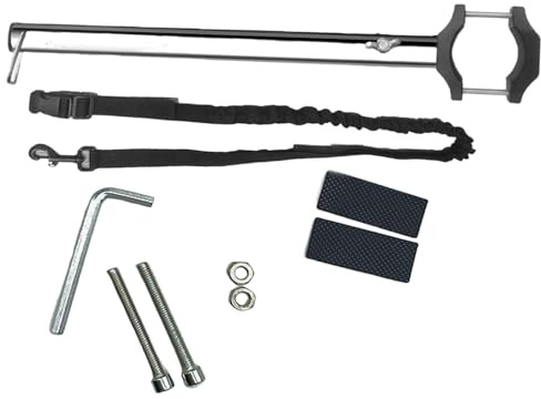 Qianly Attache de Laisse pour Chien de Vélo, Accessoire Professionnel en Acier Confortable pour La Marche et Le Cyclisme, Support pour Chien pour La Course à