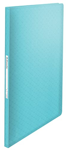 Esselte A4-Sichtbuch mit 60 Einsteckfächern, für 120 Blatt, zum Präsentieren, Aufbewahren oder zur Schreibtischorganisation, mit Prägemuster, Colour'Breeze Serie, Blau, 626232