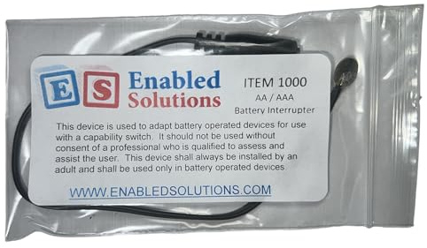 Enabled Solutions Battery Interrupters for Special Needs Toys (AA/AAA Batteries, Single)