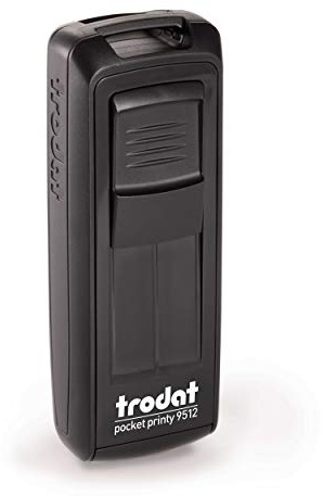 Trodat -Pocket Printy 9512 – Anpassa fickstämpel med önskad text, designa här online Boettens färg svart – Adresstämpel – med önskad text – 46 x 17 mm, 5 rader –