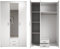 MerkaHome - Armario Blanco 3 Puertas con Espejo y 2 cajones 120 cm Carola