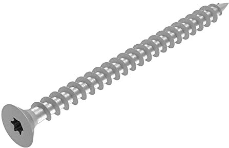 SECCARO Tornillo para madera aglomerada, 4 x 60 mm, acero inoxidable V2A, VA A2, tornillo para madera con rosca completa, TX/hexágono interior, 150 unidades