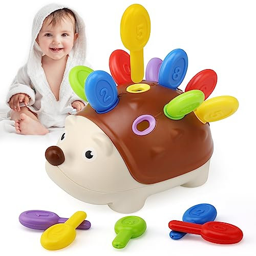 Ballery Baby Montessori Toys for 1 Year Old, Hedgehog Toddler Sensory Toys Fine Motor Skills Learning Educational Sorting Toys Montessori Toddler Games Gifts for 1 2 3 Years Old Boys Girls Kids
