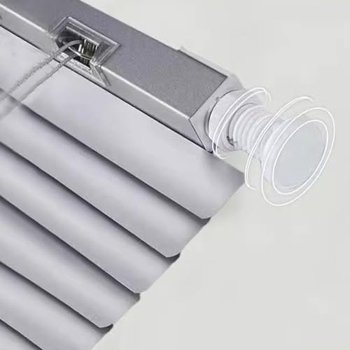 NIANXINN Ohne Bohren Alu-Jalousie,Aluminium-Jalousie Für Innen,wasserdichte Lichtanpassung Fenster Rollo,Silber,25mm Metall Lamellen,Anpassbar Farbe/Größe,Breite × Höhe (140cm x 120cm(55in x 47in)