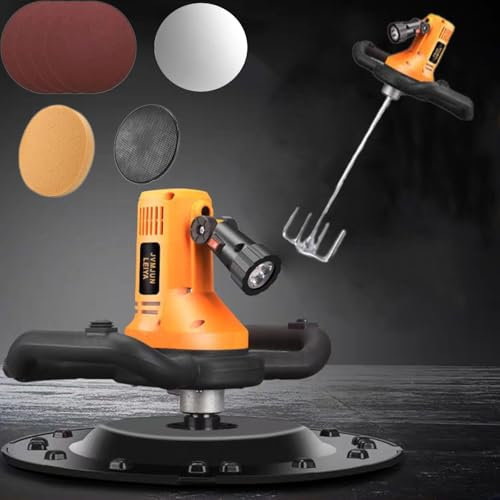 Levigatrice per cartongesso, levigatrice elettrica per cartongesso con 6 velocità variabili 280-2800 min, levigatrice per pavimenti senza polvere per soffitti popcorn, pavimenti in legno ecc,110V