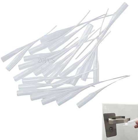 Puntas de Pegamento Pegamento de Plástico Extensor de Pegamento de Precisión para Manualidades Ranura para Trastes de Guitarra Dispensadores de Adhesivos, Blanco