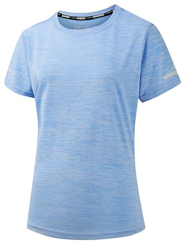 Peakwell Women's Activewear T-Shirts Quick Dry Shorts Sleeve Gym Sport Tops | Short Sleeve, Quick Dry, Moisture Wicking, Lightweight, Crew Neck, Running, Gym, Yoga, Walking, Workout, Casual, Lounging