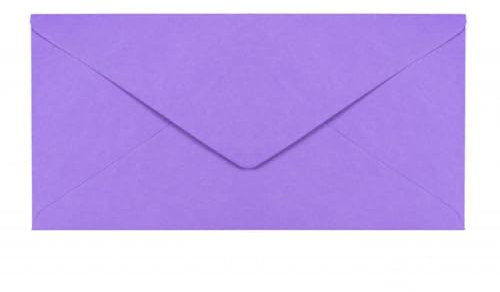 Kuvertwelt Briefumschläge DIN C6 (220x110mm) - Nassklebend - Hochwertige Umschläge in verschiedenen Stückzahlen 25 Stück Briefumschläge DIN Lang nassklebend Lila