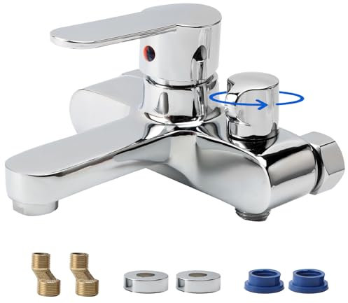 Badewannenarmatur,Einhebel Wandmontage Duscharmatur,Einhand Wannenarmatur,Mischbatterie Badewanne,1/2-Zoll-Auslauf,für Dusche und Wanne