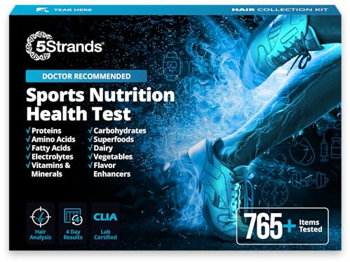 5Strands Test di salute nutrizionale sportivo per adulti e bambini, 770 articoli testati, test di intolleranza alimentare e squilibrio di vitamine e minerali, identificare problemi di prestazioni