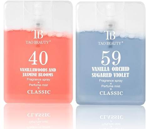 Set di Acqua Profumata per capelli e corpo, 2 x 20 ml mini profumi, Acqua Corpo Profumata donna, fragranza a lunga durata per viaggi e vacanze, regalo per donna