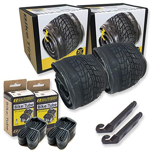 20 Inch Bike Tire Packages for Kids and BMX Tires. Fits 20x1.75 Bike Tube, Tire, Rims, Front or Rear Wheels. Includes Tire Tools. with or Without Tubes. 1 Pack or 2 Pack. (2 Tires - with Tubes)