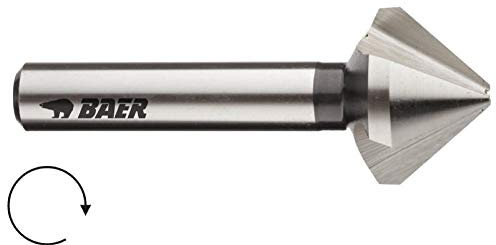 BAER HSSG 90° Kegelsenker 12,4 mm (für M 6) - Senkbohrer - Entgrater - Senker - Ansenker - Versenker - Senkkopfbohrer - Handsenker - Bohrsenker
