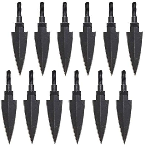 AMEYXGS 6pcs Punte di Freccia 100/120/150/200 Grain Broadheads in Metallo Tradizionali Punto Freccia per Arco Composto da Balestra e Arco ricurvo Caccia all'aperto (Type1-150grain)
