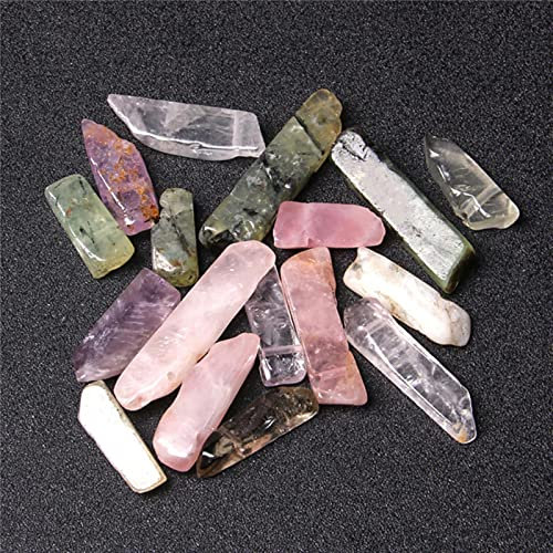 DarryDooly 5 pcs/lot Naturel Cristal Brut Quartz bâton Perle irrégulière Haut percé Pierre bâton Point Perles Pendentif pour Fabrication de Bijoux Fournitures