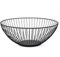 HOMQUEN Cesta De Frutas, Frutero, Frutero De Alambre Metálico Para Cocina, Frutero Para Mostrador De Cocina, Cesto Para Frutas, Verduras, Pan, Aperitivos, Utensilios De Cocina (Redondo Corto, Negro)