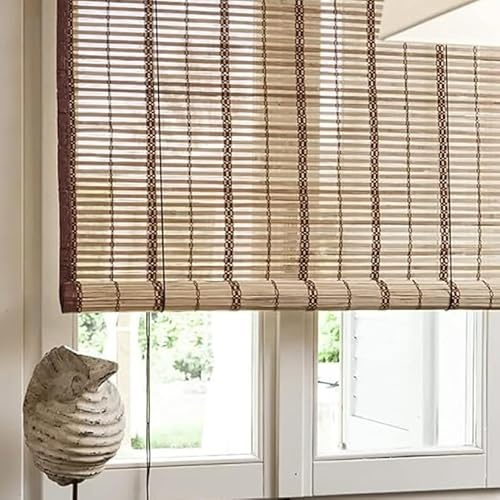 INTRECCI Tenda a Rullo in Bambù per Interni, Veneziana da Interno, per Porte e Finestre, Privacy e Protezione Solare, 100x160 cm, Resistente, Facile da Installare e Pulire, Colore Marrone