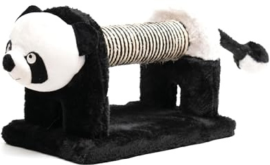 Griffoir en sisal et Peluche pour Chatons en Forme de Panda, matériau Durable pour Le Plaisir de Votre Chat, Mesure 56 x 18 x 18 cm
