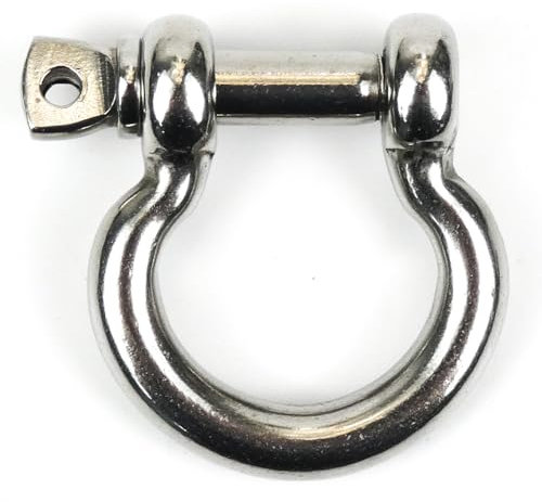 DAUMLINK® 2 grilletes redondos, rizado, material acero inoxidable A4/Aisi 316 (2 unidades), conectores de cadenas o tampones a ojales (6 mm)