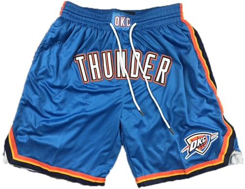 Short de Basketball Thunder for Hommes, Pantalon de Sport Respirant à Haute élasticité, Short d'entraînement de Basketball, séchage Rapide avec Poches(M)