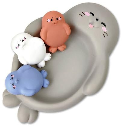 De Bain Anti-Moisissures - 4 Pièces Flottants pour Bain,Activité d'apprentissage Animaux Facile à Saisir 18 Mois Garçons Filles