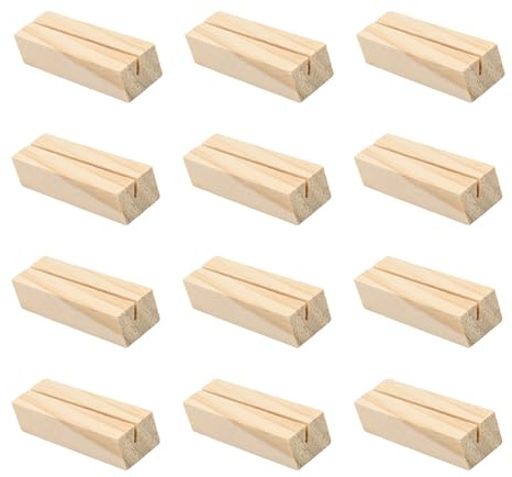 Hawpasy 12 Pezzi Segnaposto Legno Supporto, Per Carte Di Credito, Per Menù, Per Foto, Da Tavolo, Per Carte Di Credito