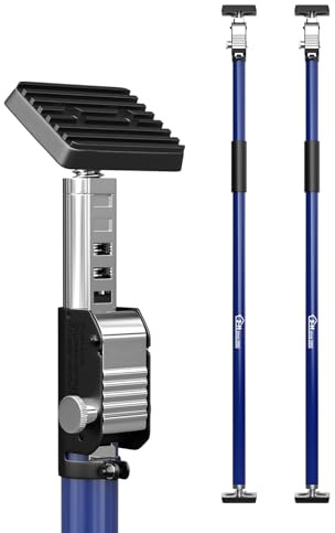 3-H Truck Cargo Bar,Adjustable Support Pole All Metal 2 Pack,Cabinet Jack,Truck Bed Divider with Self-Locking Spring Ratchet - Load Lock Bar for Vans, SUVs & Trucks,43-77 inches, Dark Blue